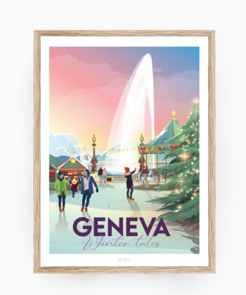 Poster of christmas market in Geneva