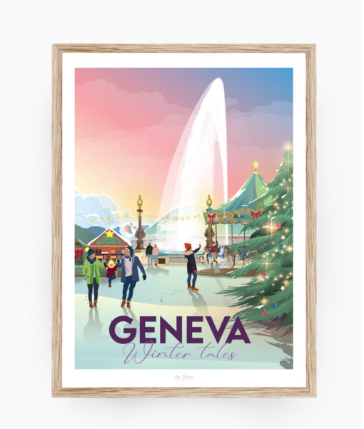 Poster of christmas market in Geneva