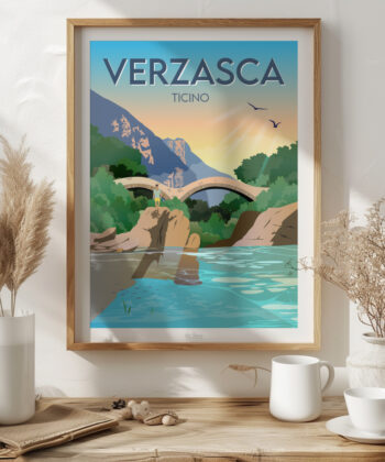 Affiche de Verzasca au mur