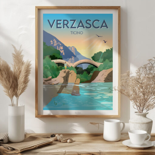 Affiche de Verzasca au mur