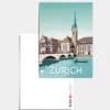 Carte postale de Fraumünster à Zurich