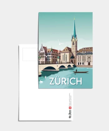 Carte postale de Fraumünster à Zurich